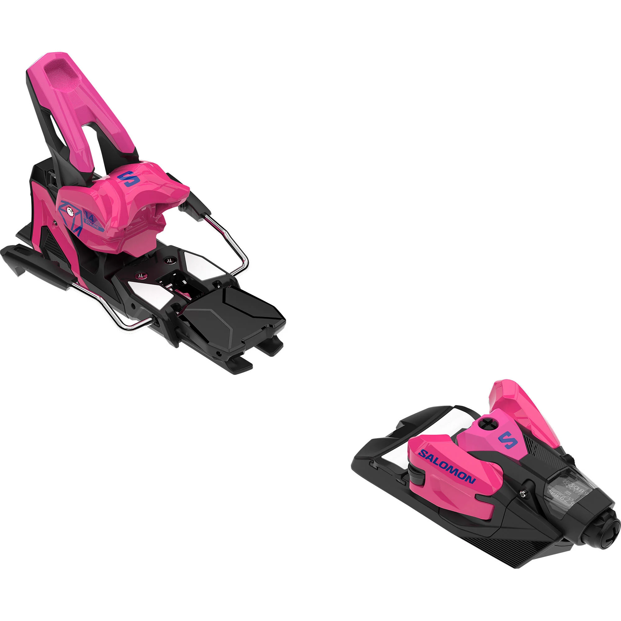 Salomon Strive 14 Multinorm Alpine Ski Bindings - Pink/Black/Blue
