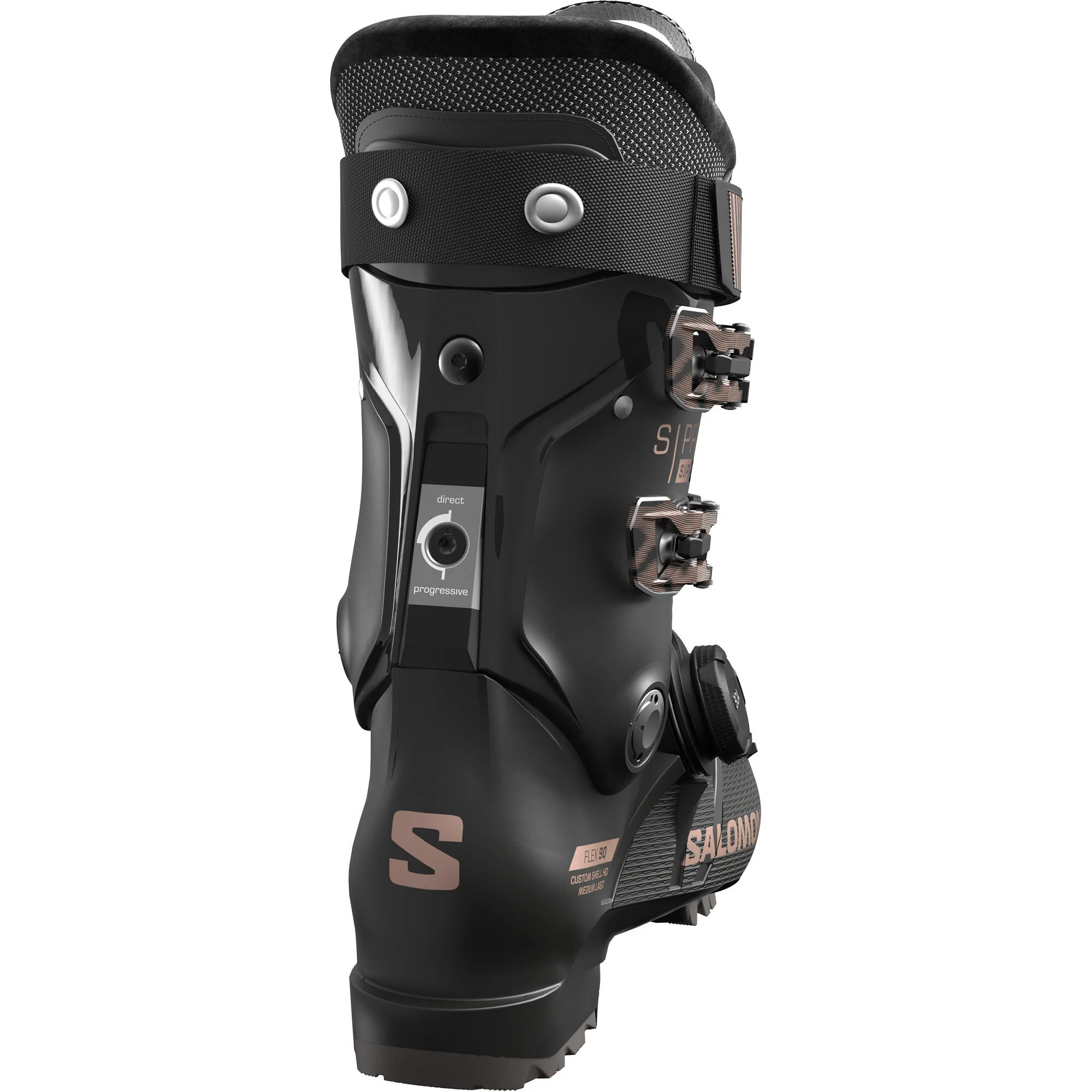 Salomon Supra Boa X90 Women's Ski Boots - Black/Brown - Image 2