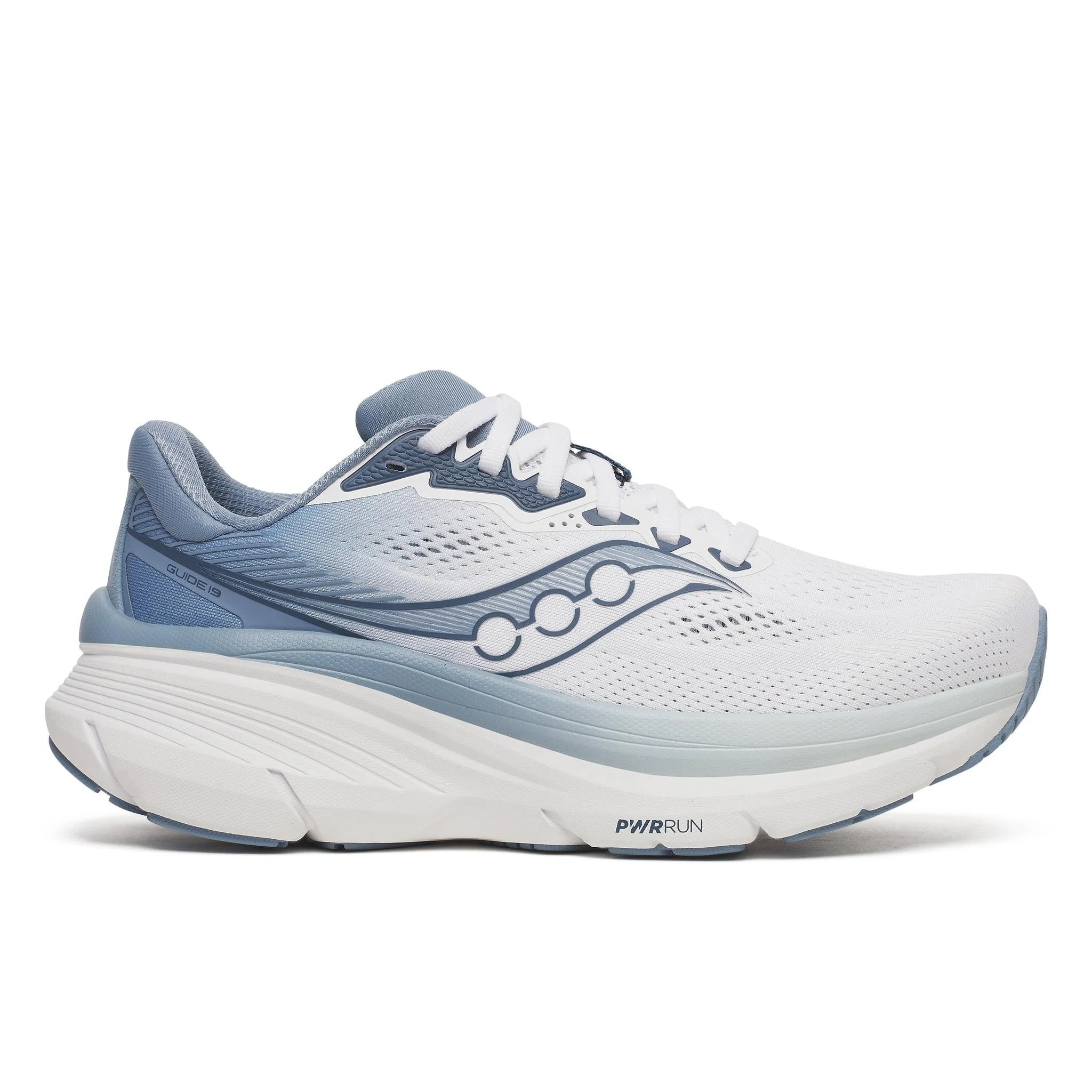 Saucony Guide 19 Women's Running Shoes - White/Storm