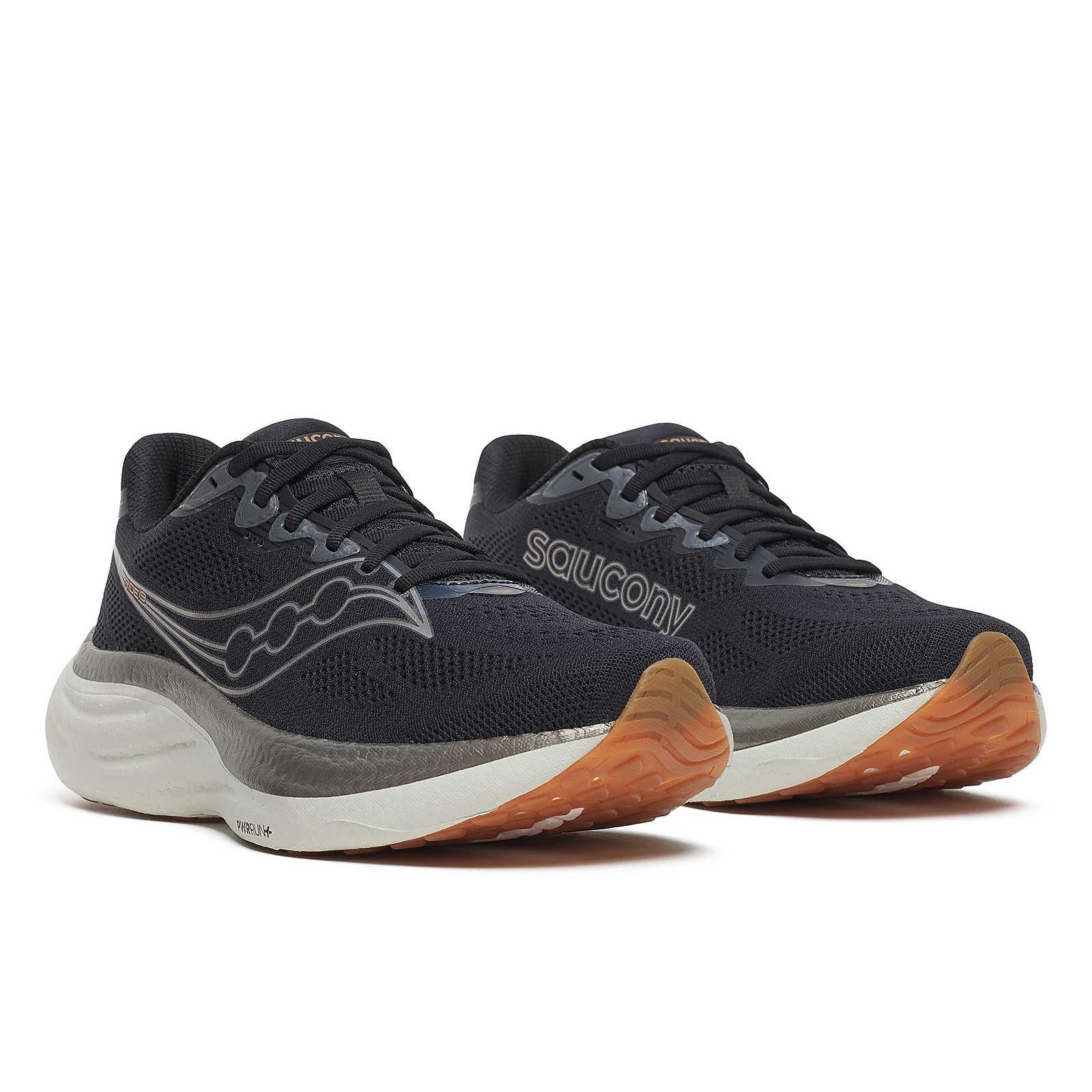 Saucony Ride 19 Men's Running Shoes - Black/Pewter - Image 2