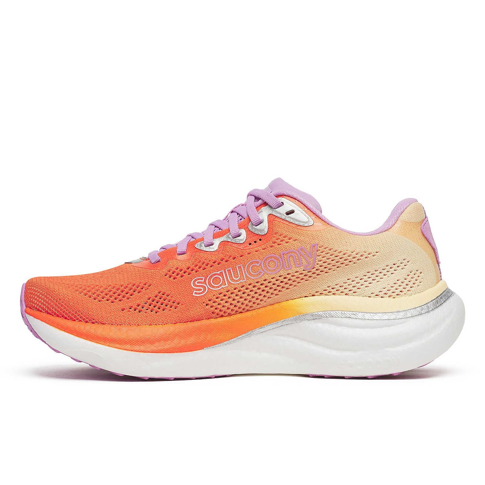 Saucony Ride 19 Women's Running Shoes - Fire/Orchid - Image 4