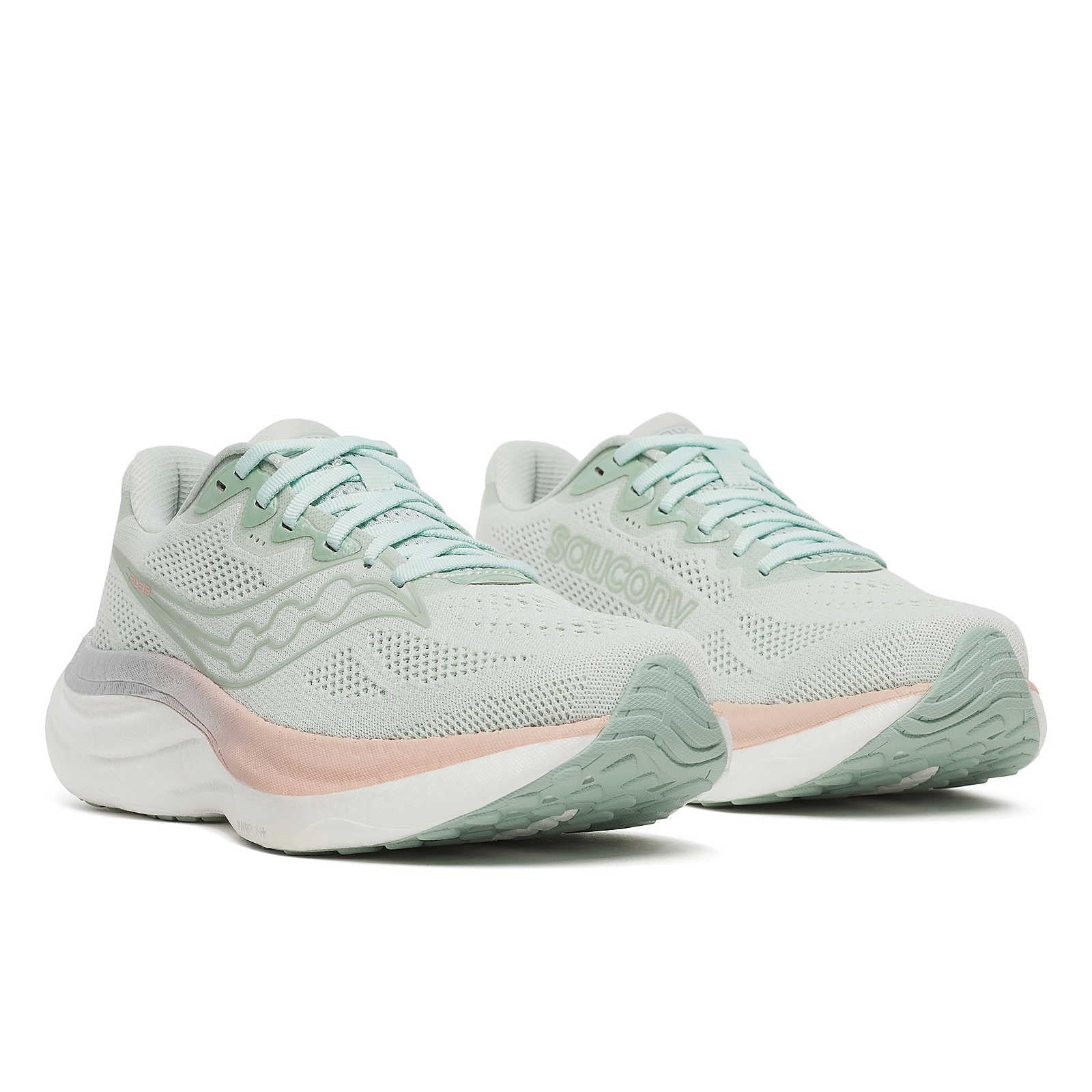 Saucony Ride 19 Women's Running Shoes - Mist/Cameo - Image 2