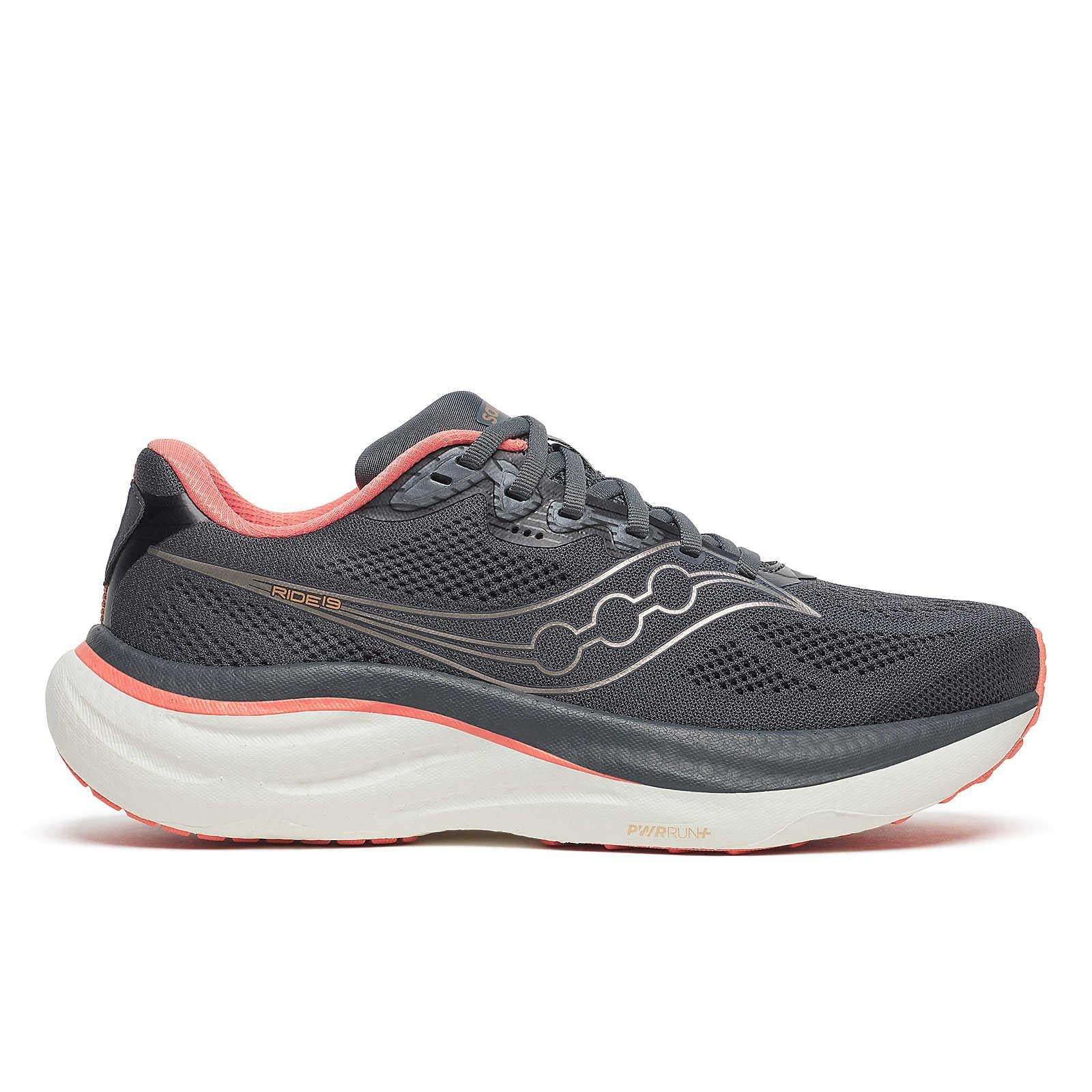 Saucony Ride 19 Women's Running Shoes - White/Silk - Image 13
