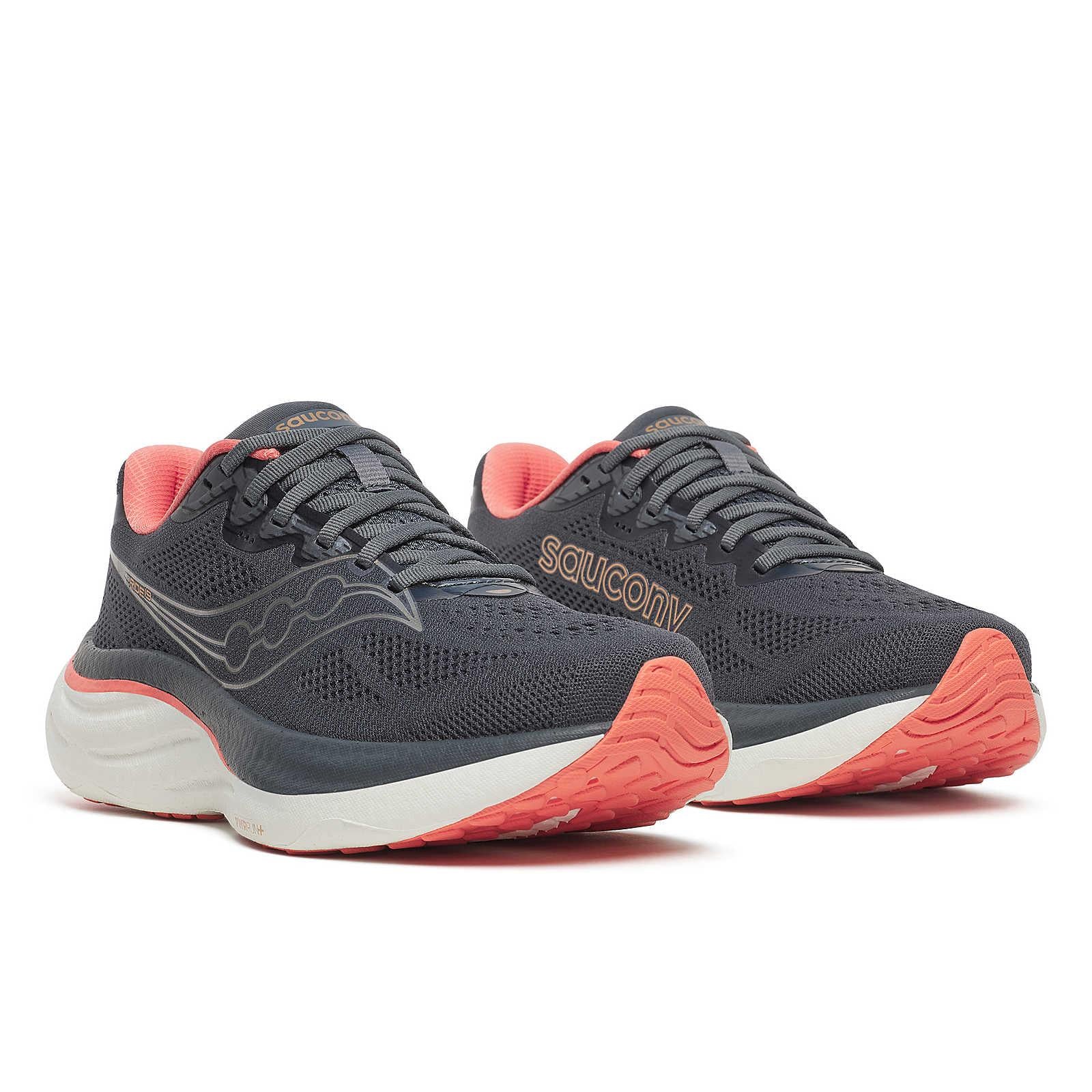 Saucony Ride 19 Women's Running Shoes - White/Silk - Image 14