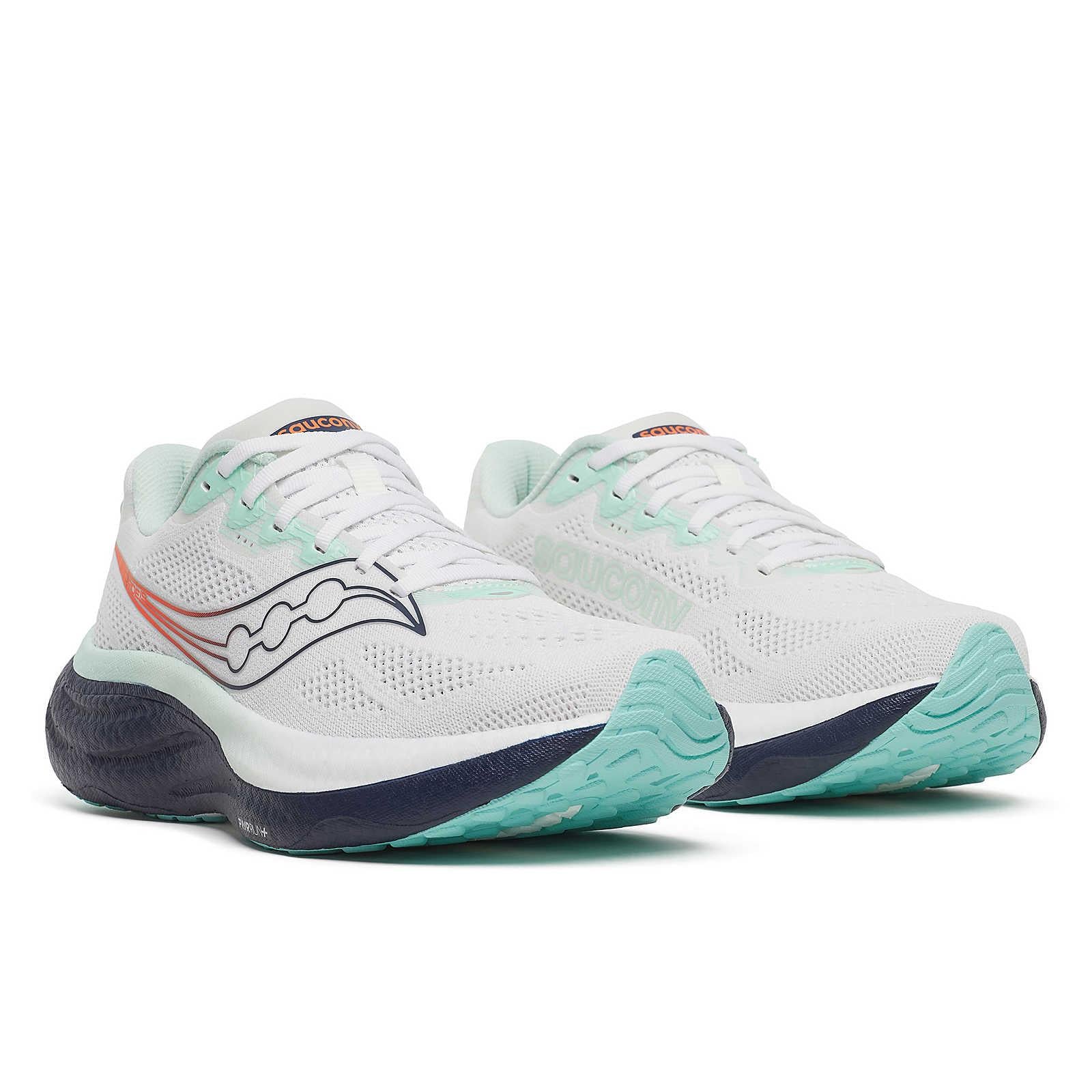 Saucony Ride 19 Women's Running Shoes - White/Silk - Image 26