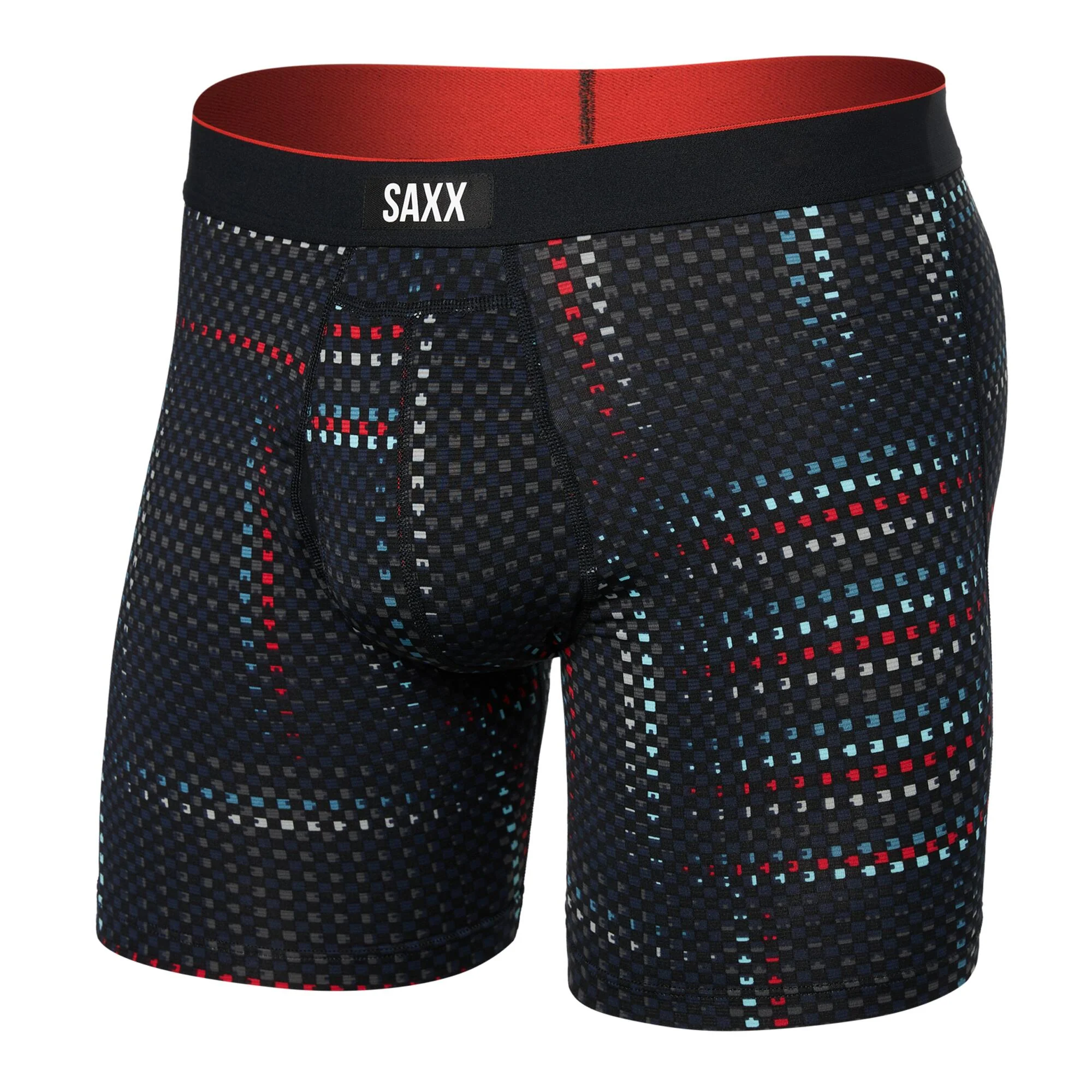 Saxx Multi-Sport Mesh Boxer Brief - Optic Grid/Black