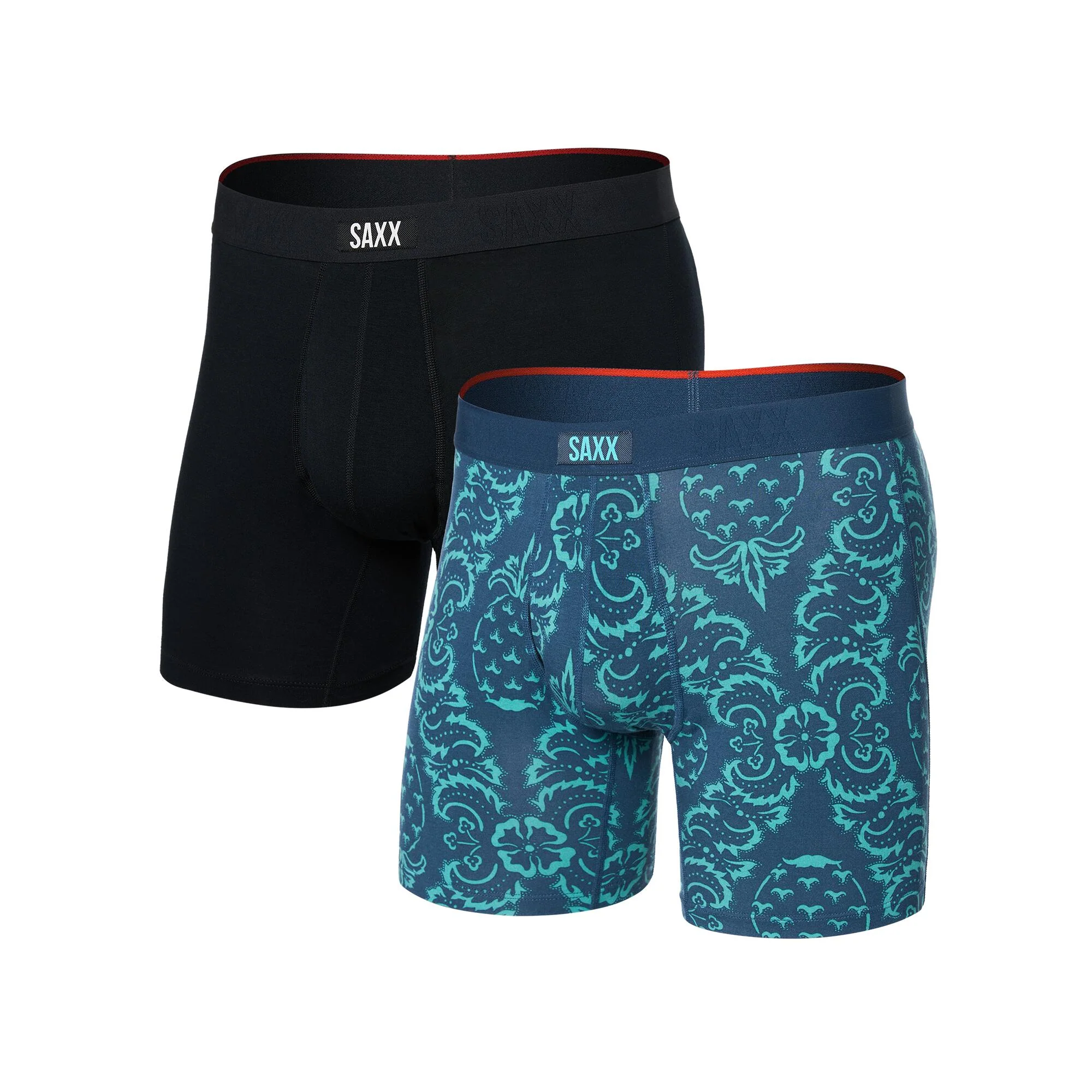 Saxx Vibe Xtra Super Soft Boxer Brief - 2-Pack - Pineapple/Black