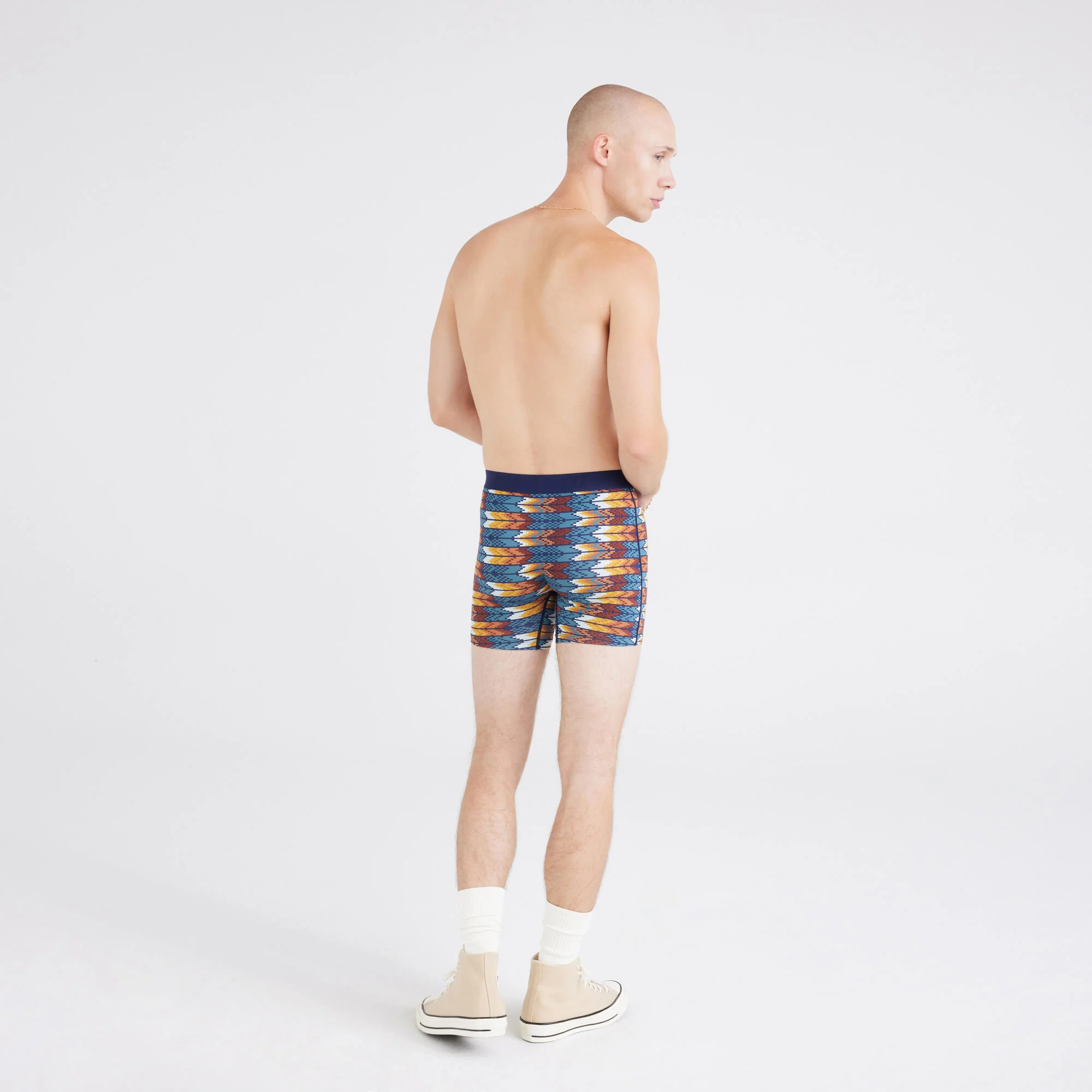 Saxx Vibe Xtra Super Soft Boxer Brief - Arrowhead/Storm Blue - Image 4