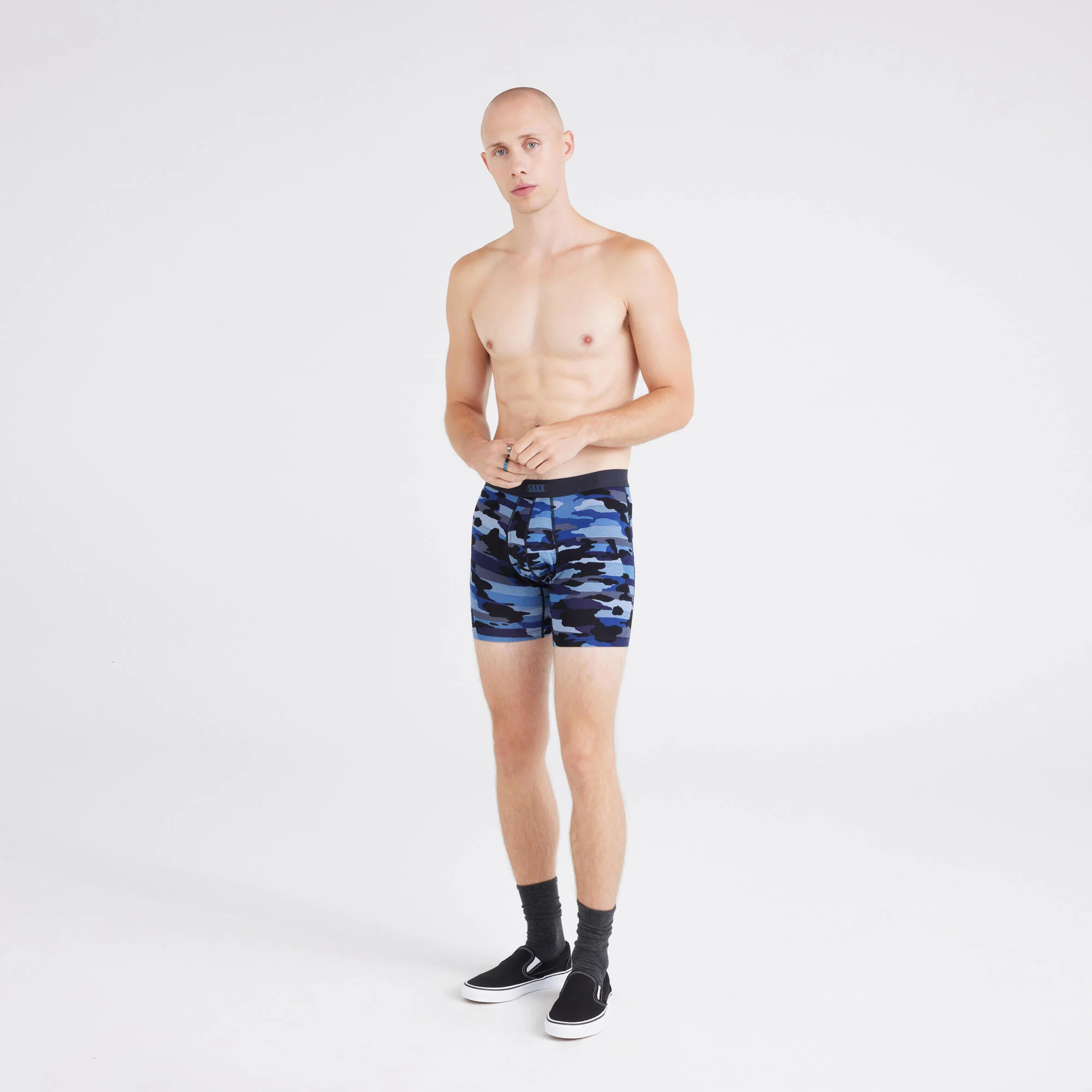 Saxx Vibe Xtra Super Soft Boxer Brief - Cloudbank Camo/Navy - Image 3