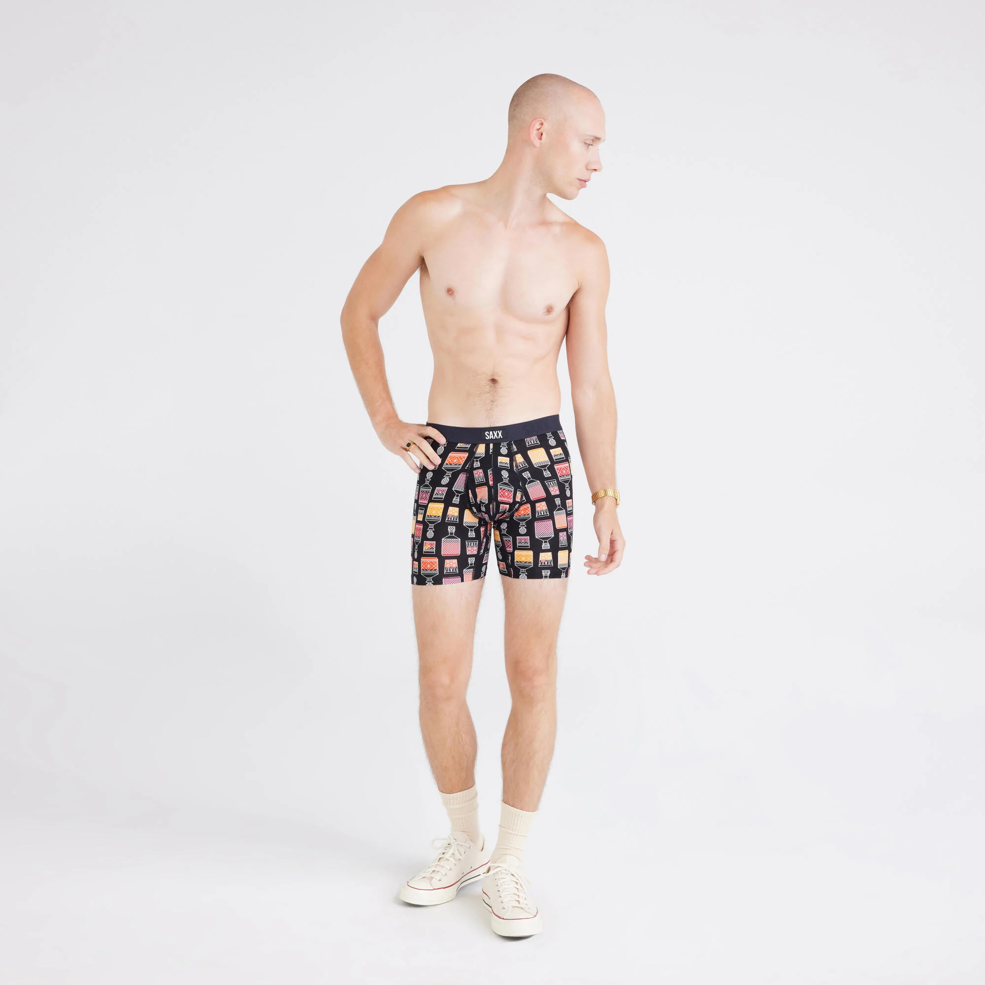 Saxx Vibe Xtra Super Soft Boxer Brief - Top Shelf/Black - Image 3