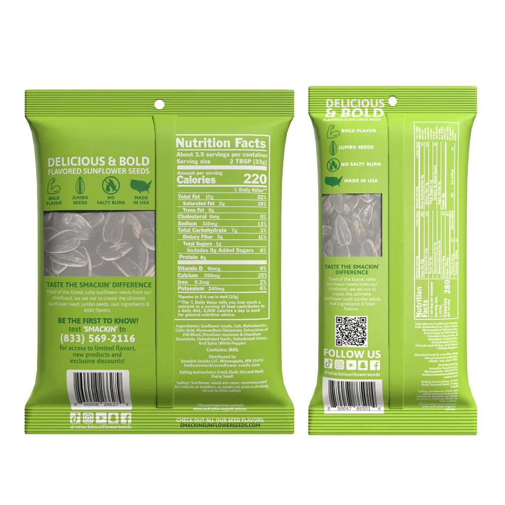 Smackin' Dill Pickle Sunflower Seeds - 1.5 oz - Image 3