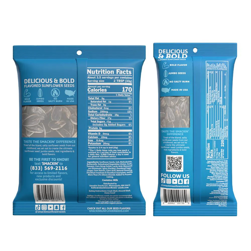 Smackin' Ranch Sunflower Seeds Single - 4 oz - Image 3