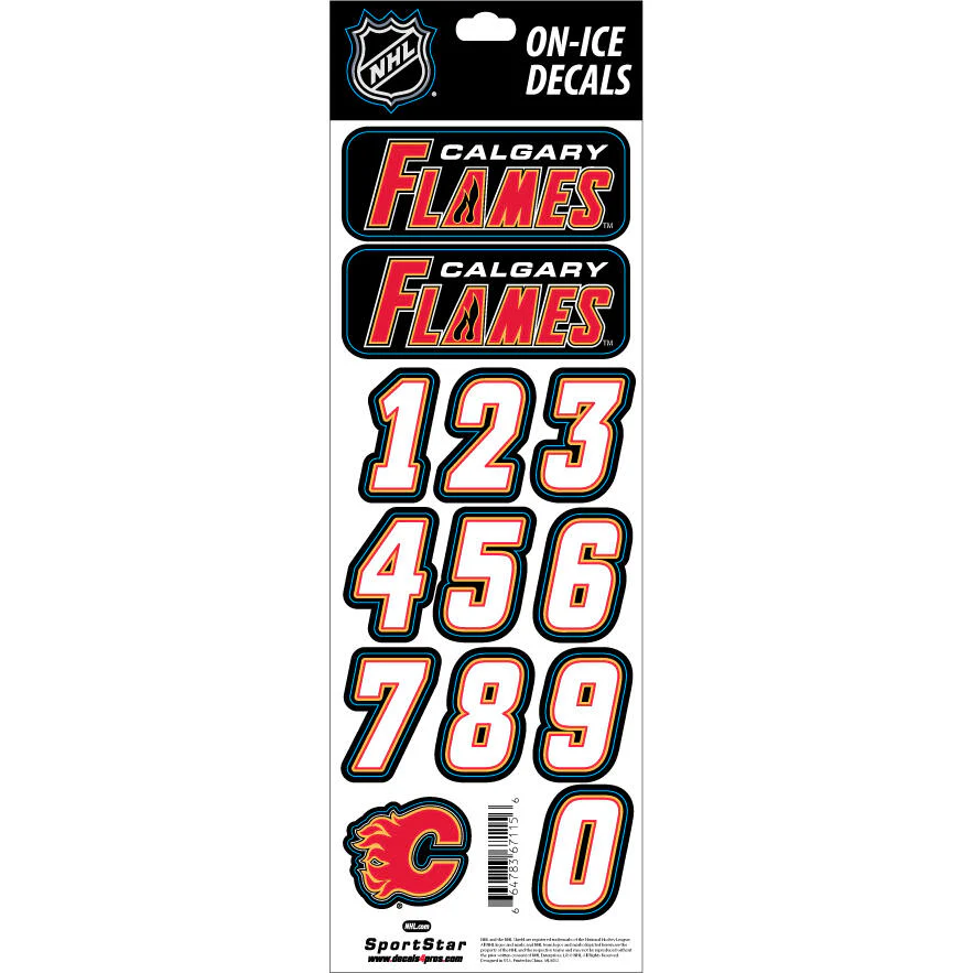 Sportstar NHL Helmet Decals - Calgary Flames - Image 2