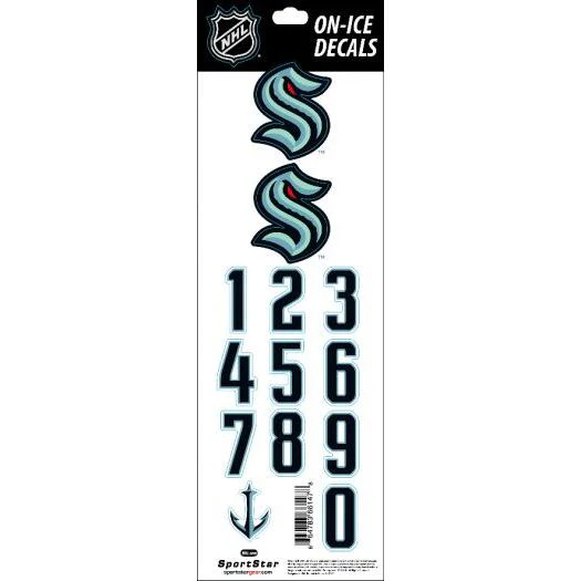 Sportstar NHL Helmet Decals - Seattle Kraken - Image 2