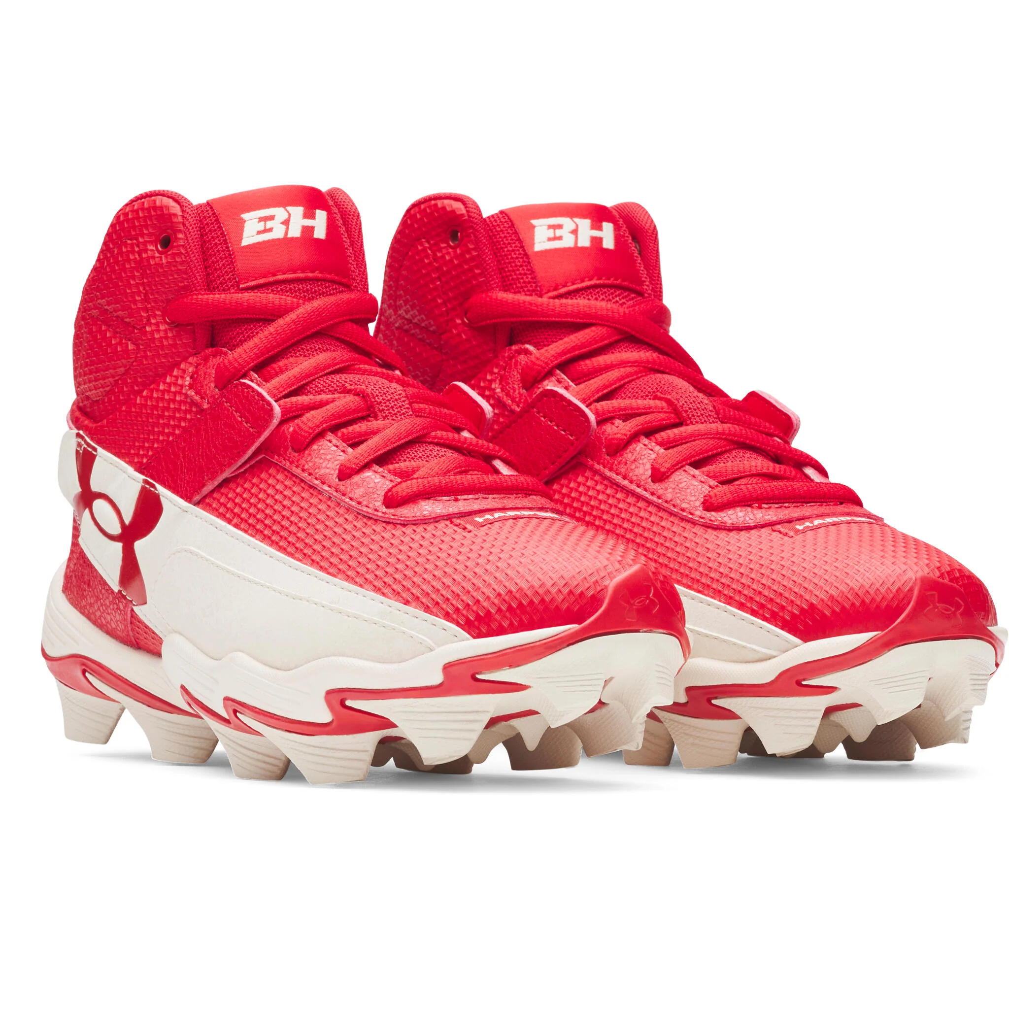 Under Armour Harper 10 RM Jr. Boys' Baseball Cleats - Red/Stone/Red - Image 3