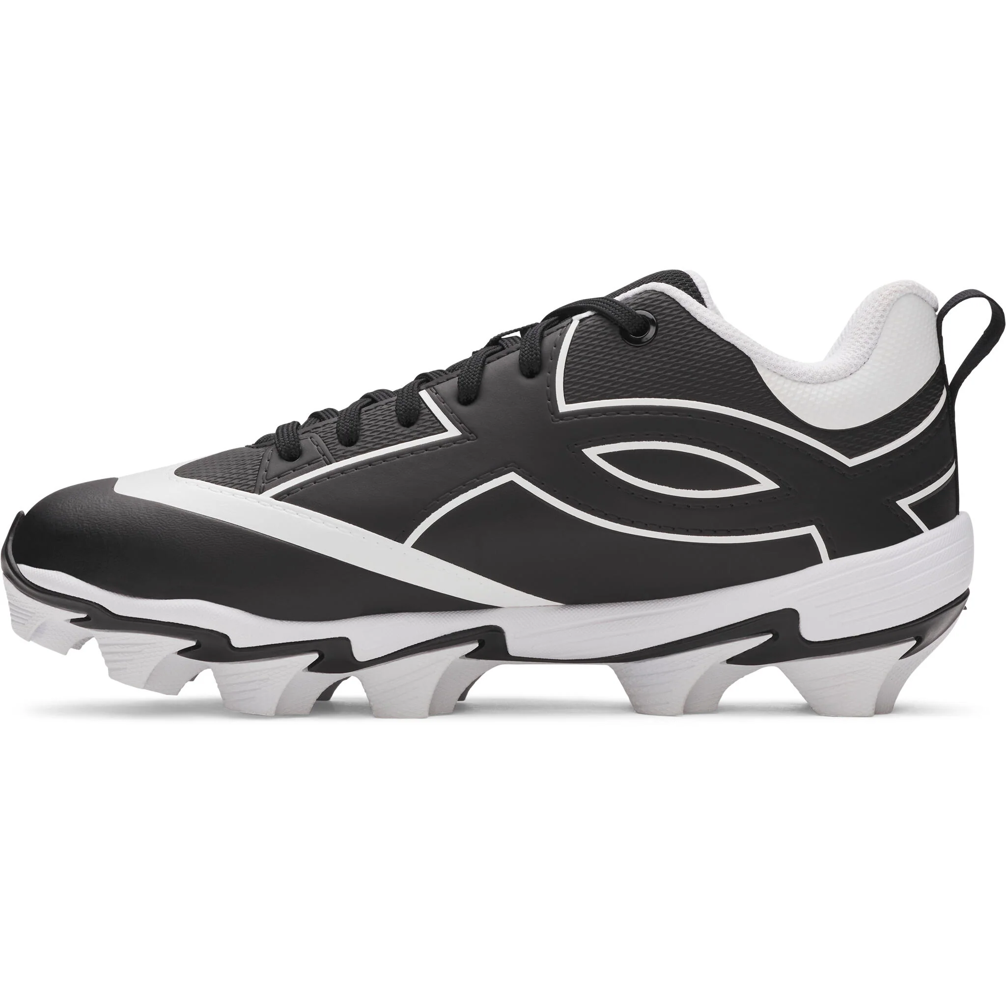 Under Armour Leadoff Icon Low RM Jr. Boys' Baseball Cleats - Black/White - Image 3