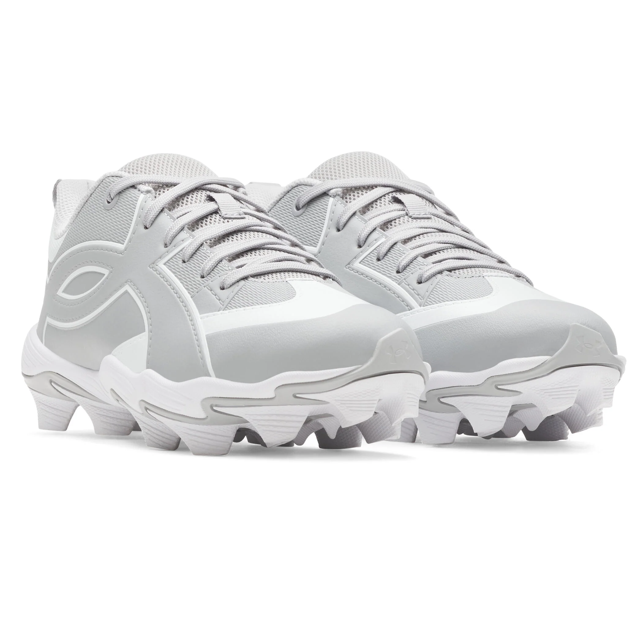 Under Armour Leadoff Icon Low RM Jr. Boys' Baseball Cleats - Gray/White - Image 2