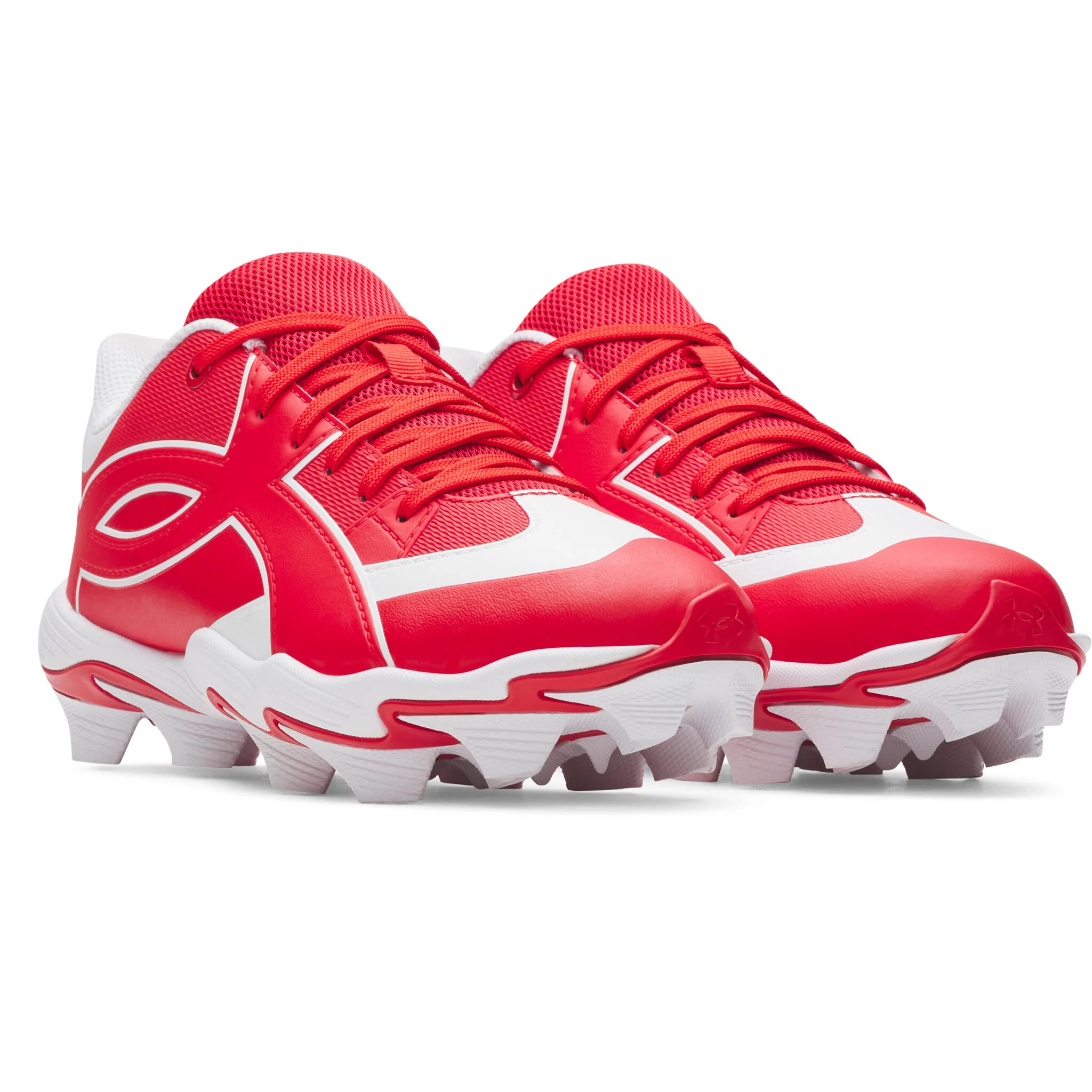 Under Armour Leadoff Icon Low RM Jr. Boys' Baseball Cleats - Red/Red/White - Image 2