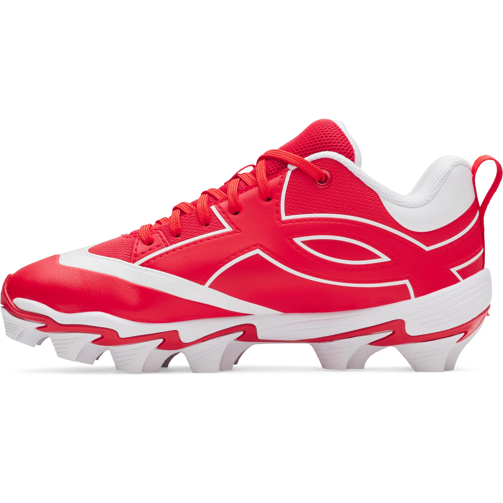 Under Armour Leadoff Icon Low RM Jr. Boys' Baseball Cleats - Red/Red/White - Image 3