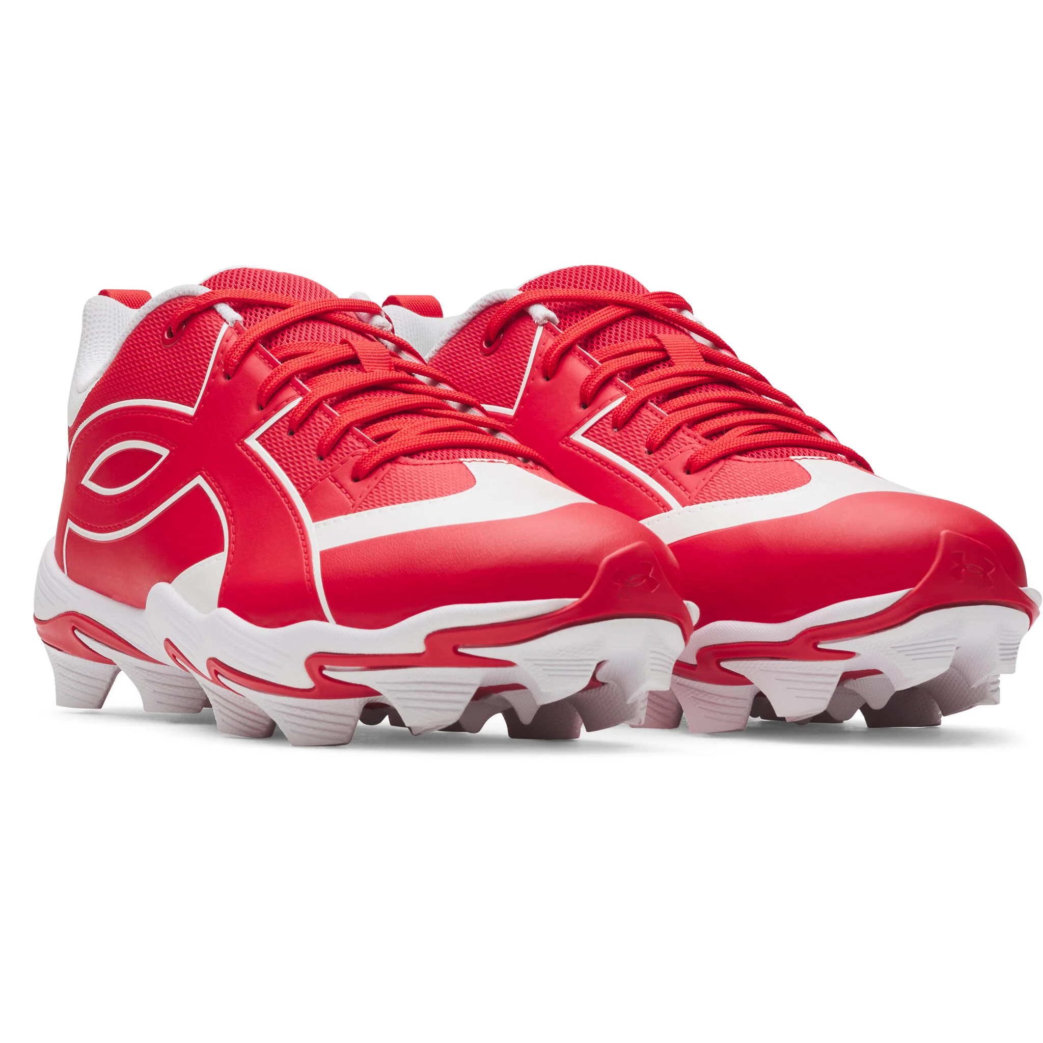 Under Armour Leadoff Icon Low RM Men's Baseball Cleats - Red/White/Red - Image 3