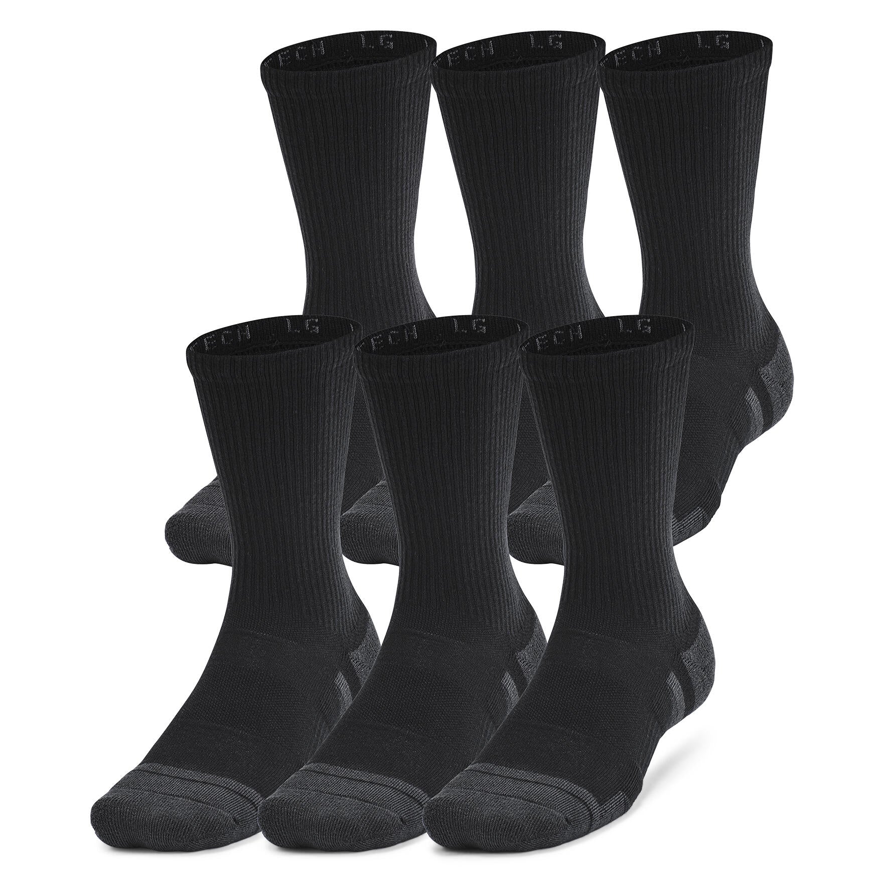 Under Armour Performance Tech Crew Socks - 6 Pack - Image 2