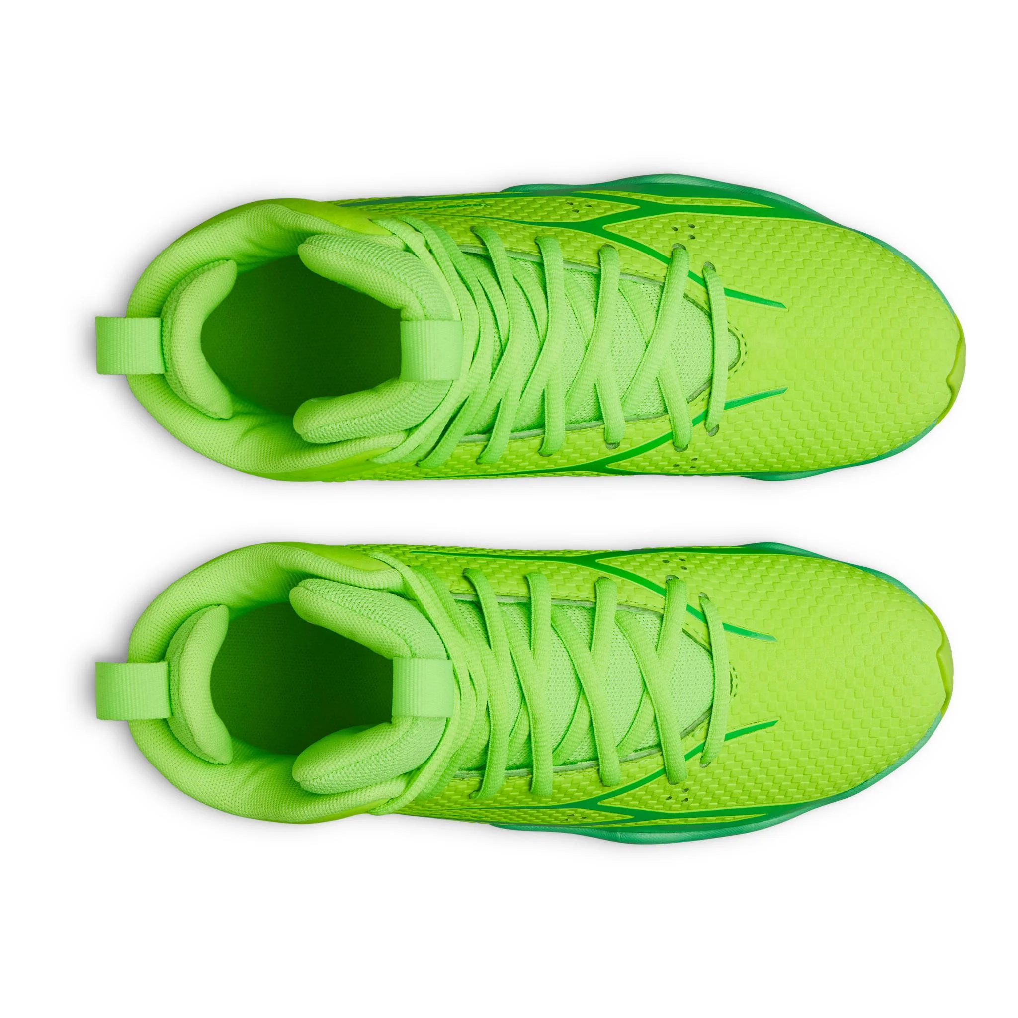 Under Armour Spotlight Hammer Jr. Football Cleats - Hyper Green - Image 4