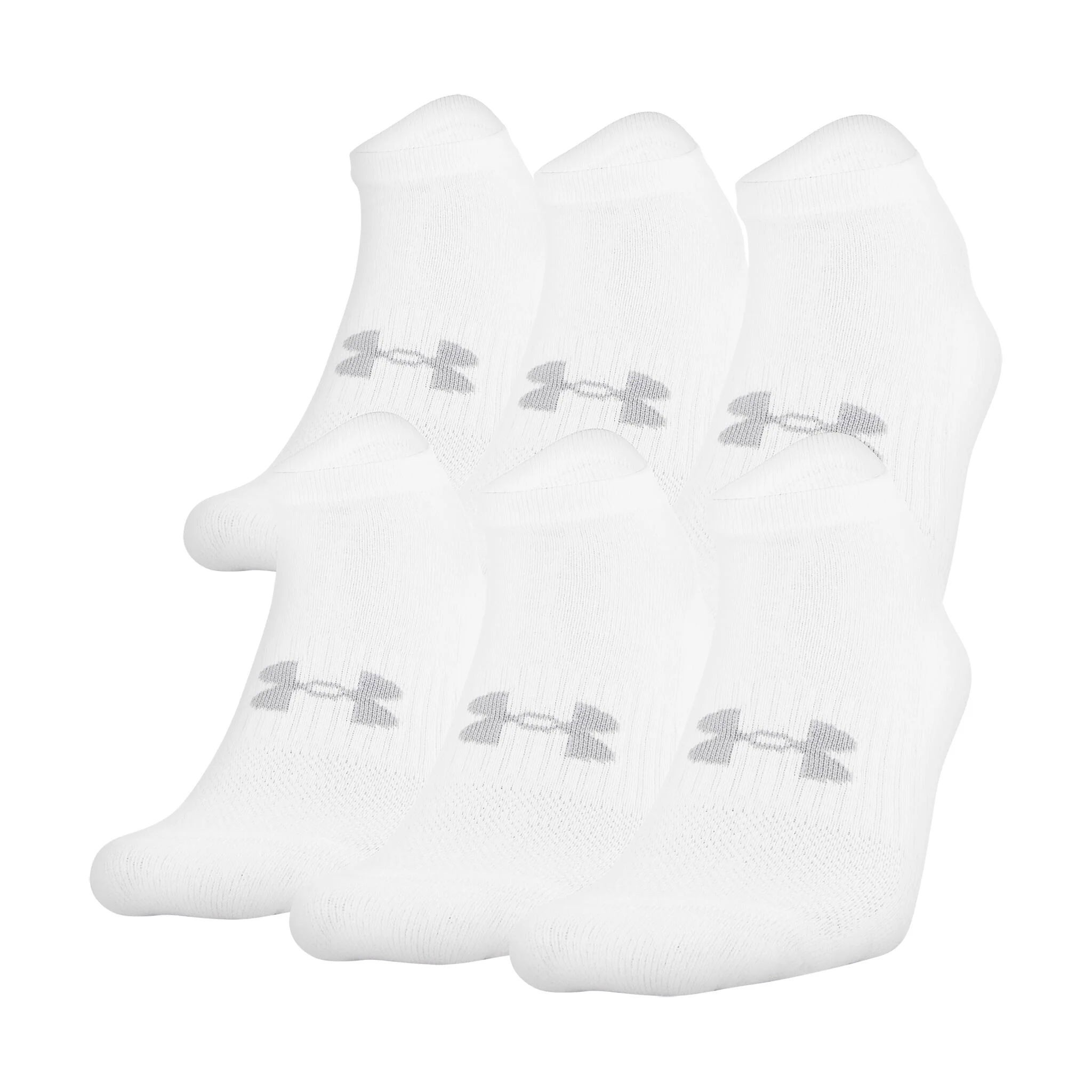 Under Armour UA Training Cotton No Show Socks - 6 Pack - Image 2