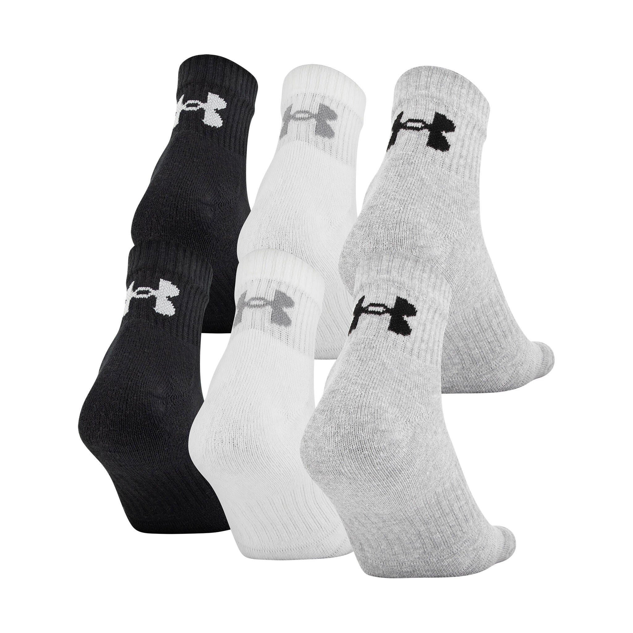 Under Armour UA Training Cotton Quarter Socks - 3 Packs - Image 3