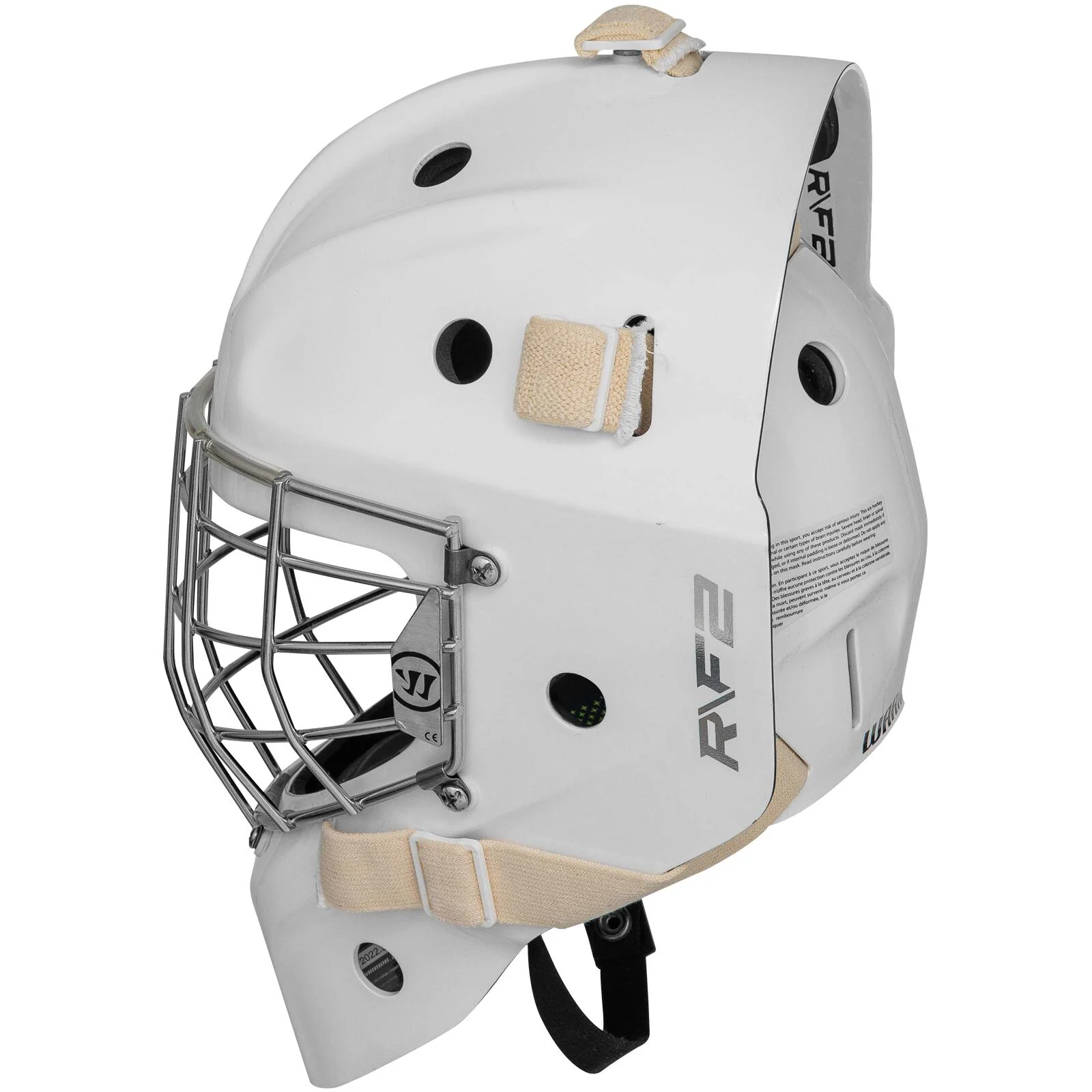 Warrior R\F2 E Certified Square Bar Senior Goalie Mask (2023) - Image 4