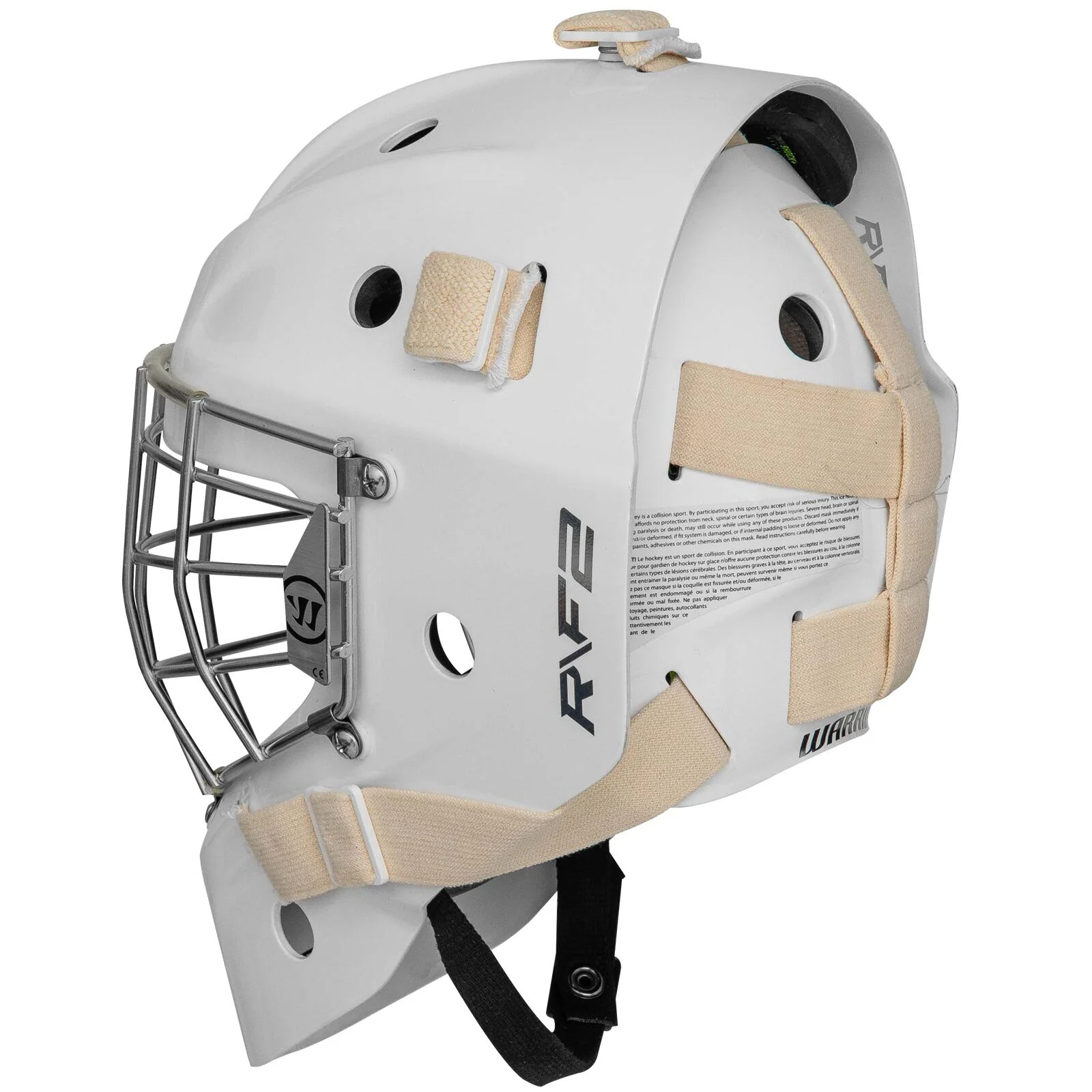 Warrior R\F2 E+ Certified Square Bar Junior Goalie Mask (2023) - Image 6