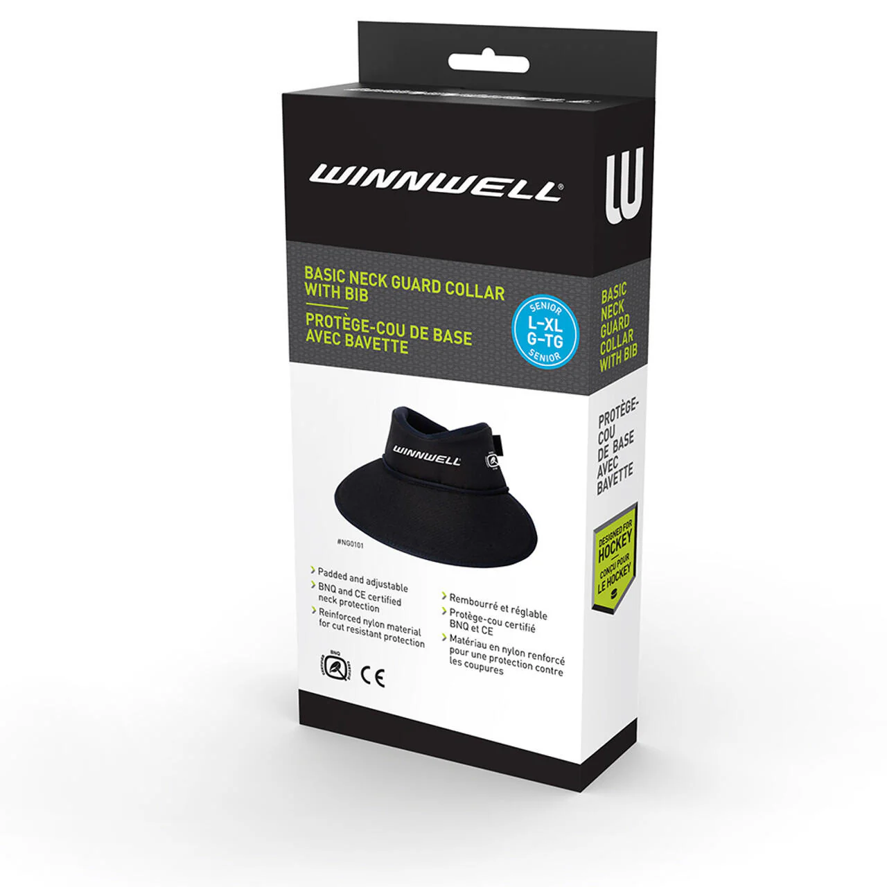 Winnwell Basic Senior Neck Guard Collar With Bib - Image 2